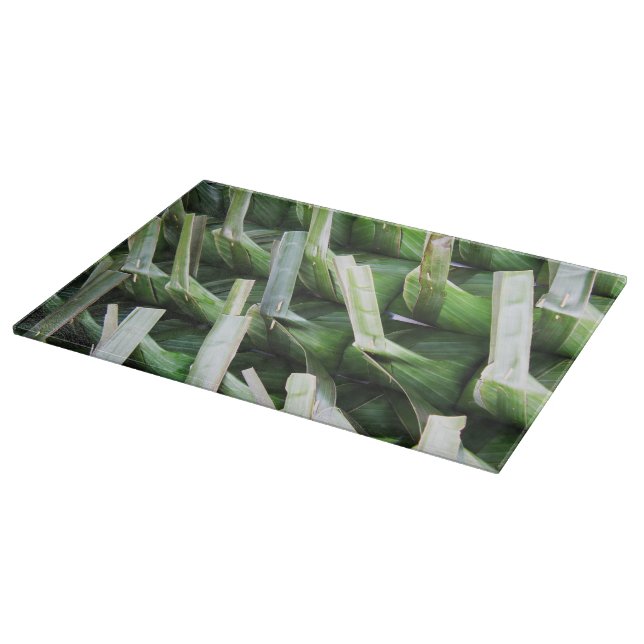 Wrapped Banana Leaf Packets Cutting Board (Corner)