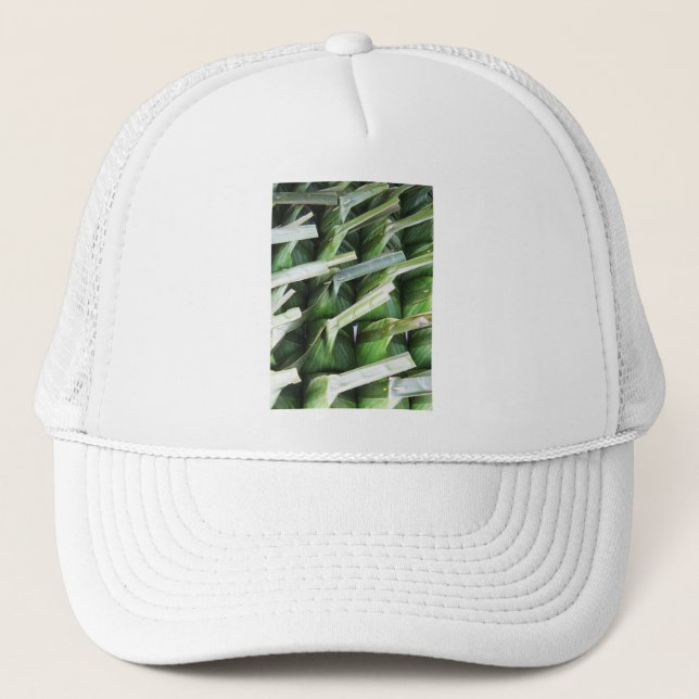 Wrapped Banana Leaf Packets Trucker Hat (Front)
