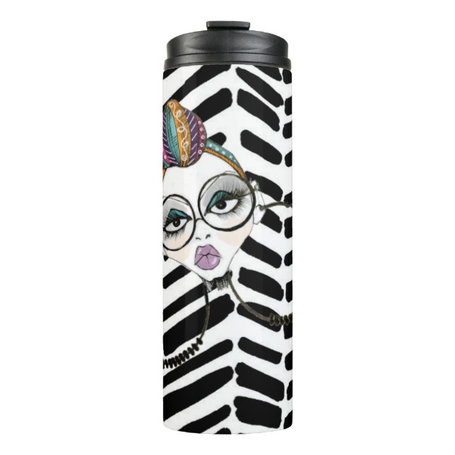 Wrapped Black & White Tumbler (Front)
