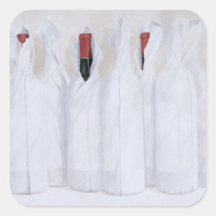 Wrapped bottles 3 2003 square sticker