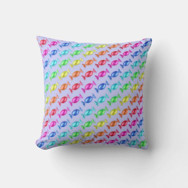 Wrapped candies with different colours cushion (Front)