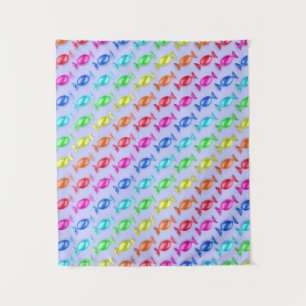 Wrapped candies with different colours tapestry