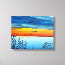 Wrapped Canvas Print with Sunset
