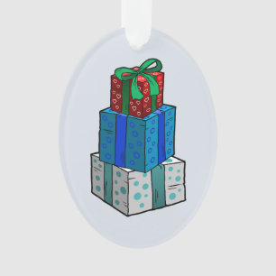 Wrapped Christmas Gifts Ornament