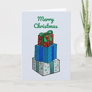 Wrapped Christmas Presents Holiday Card