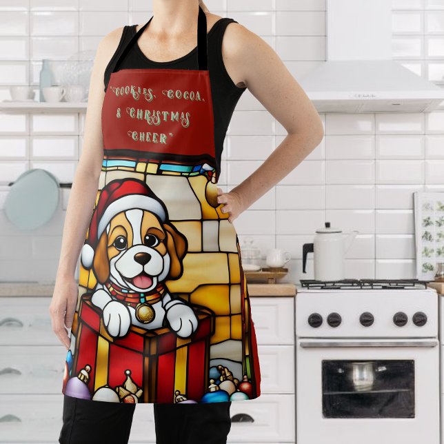 Wrapped Christmas Puppy Apron (Creator Uploaded)