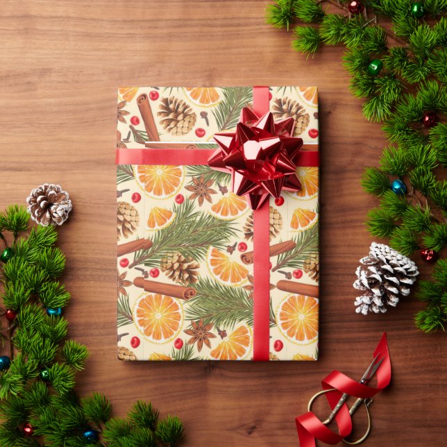 wrapped gift with love wrapping paper (Holiday Gift)