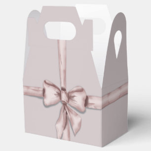 Wrapped in a pink bow favour box