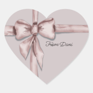 Wrapped in a pink bow label sticker