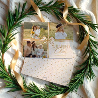 Wrapped in Cheer Elegant Bow Present Photo Collage