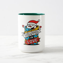 Wrapped in Love Christmas Two-Tone Coffee Mug