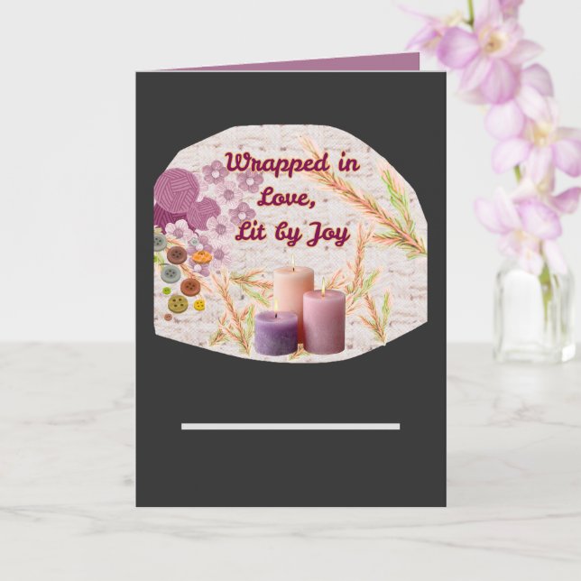  Wrapped in Love, Lit by Joy | Heartfelt Christmas Card (Orchid)