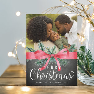 Wrapped in Red Holiday Photo Card