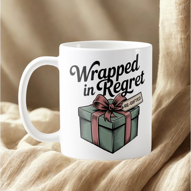 Wrapped in Regret | Christmas Emotional Humour Coffee Mug (Creator Uploaded)