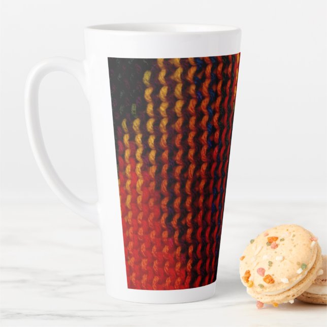 Wrapped in warm yarn latte mug (In Situ)