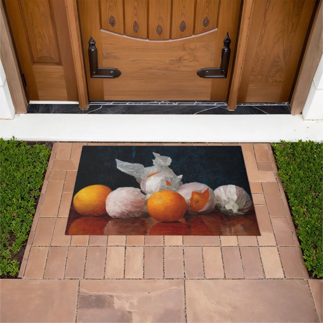 Wrapped Oranges by William Joseph Mccloskey Doormat (Outdoor)