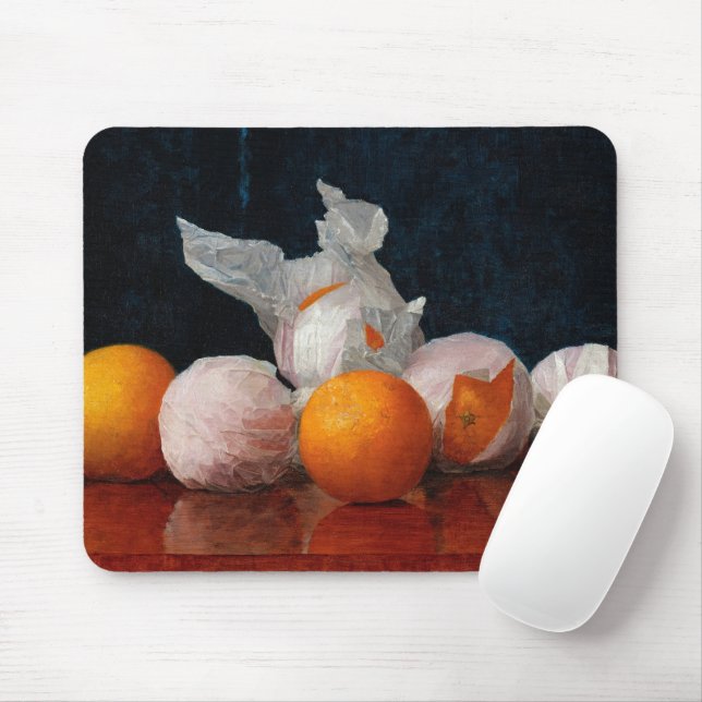 Wrapped Oranges by William Joseph Mccloskey Mouse Pad (With Mouse)