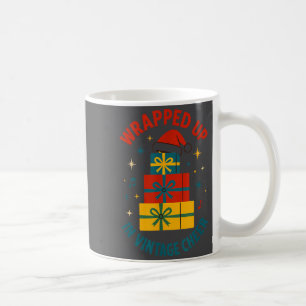 Wrapped Up In Vintage Cheer Christmas Holiday Fest Coffee Mug
