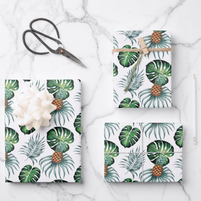 Wrapping - Monstera / Pinapple Paper Sheet (Front)