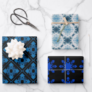 WRAPPING PAPER - 3 SHADES OF BLUE