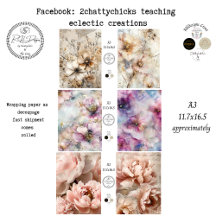Wrapping Paper A3 Floral Designs Decoupage Paper