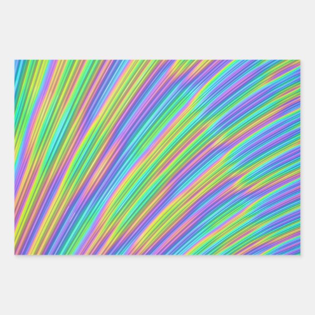 Wrapping Paper (Abstract Rainbow Colours) (Front)