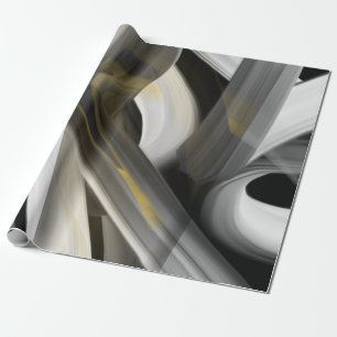 Wrapping Paper Abstract Trend Interior Decor Black