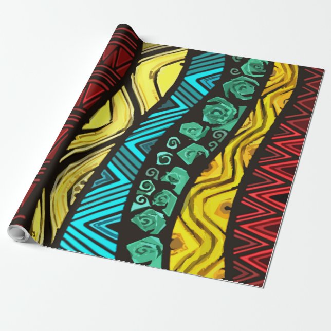 wrapping paper - african print (Unrolled)