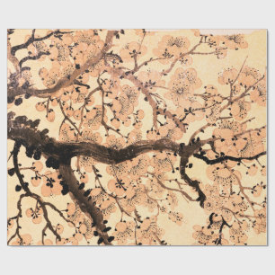 WRAPPING PAPER ASIAN CHERRY BLOSSOMS DESIGN 