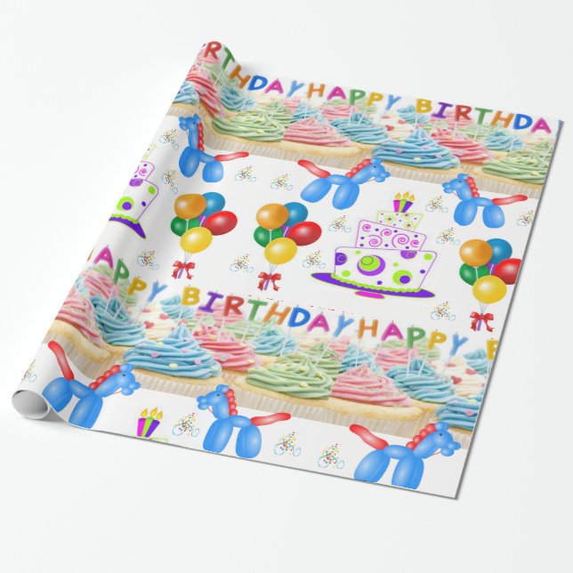 Wrapping Paper Birthday (Unrolled)