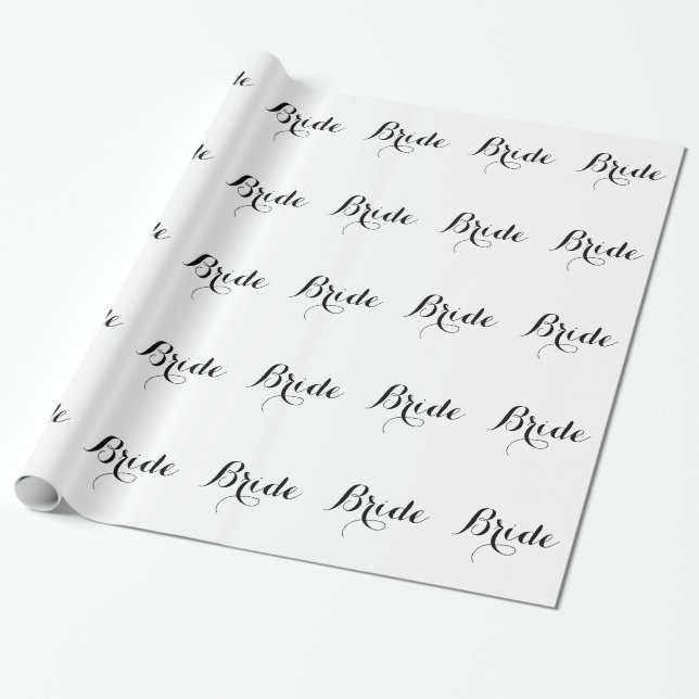 Wrapping Paper - Bride Script (Unrolled)
