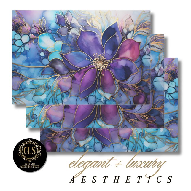 Wrapping Paper - Chic Stained Glass Florals (Creator Uploaded)