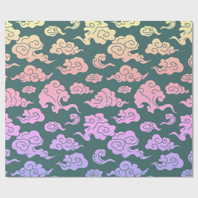 Wrapping Paper CHINESE CLOUD PATTERN (Flat)