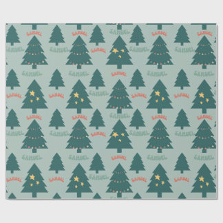 Wrapping Paper_Christmas Trees_Green_Samuel Paper