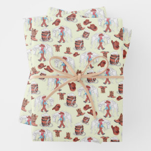Wrapping Paper Cowboy and Horse