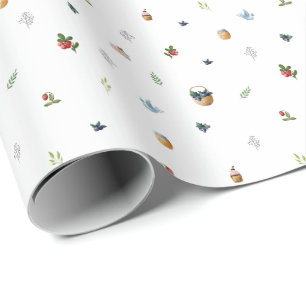 Wrapping Paper - Cute Kids Forest Picnic Pattern