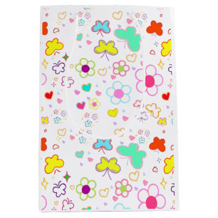 Wrapping paper design for gift medium gift bag