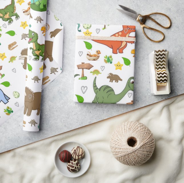 Wrapping Paper Dinosaur Fossils Bones Nature  (Crafts)