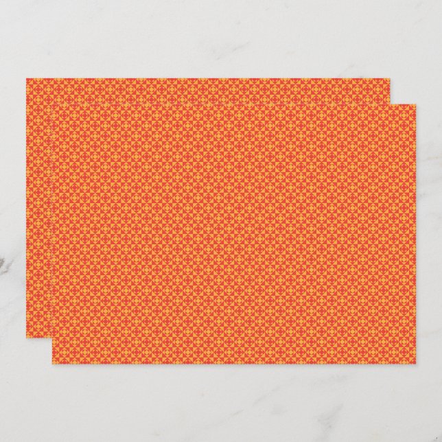 Wrapping paper featuring a pattern with orange, re invitation (Front/Back)