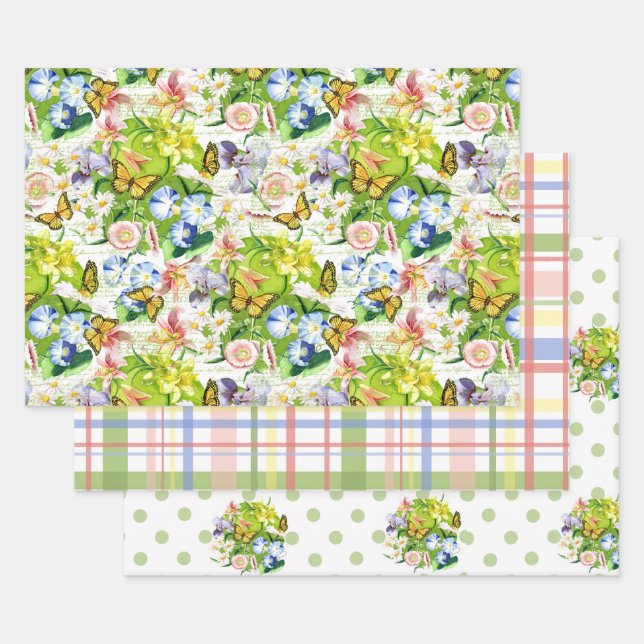 wrapping paper flat sheet 3 set (Set)