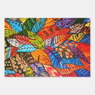Wrapping Paper Flat Sheet - Leaf Design