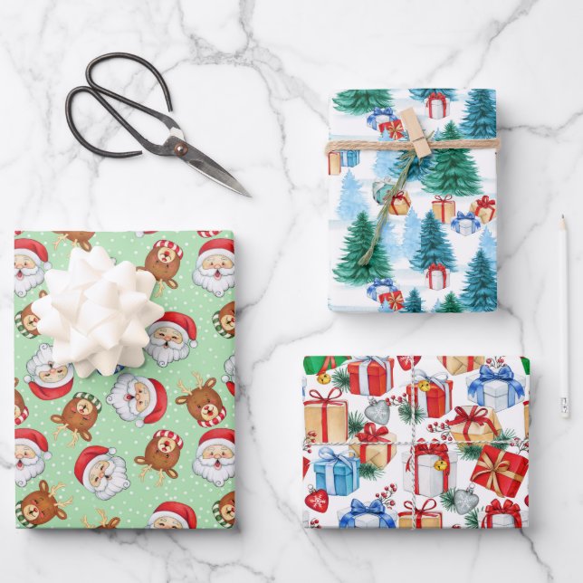 Wrapping Paper Flat Sheet Set of 3 (Front)