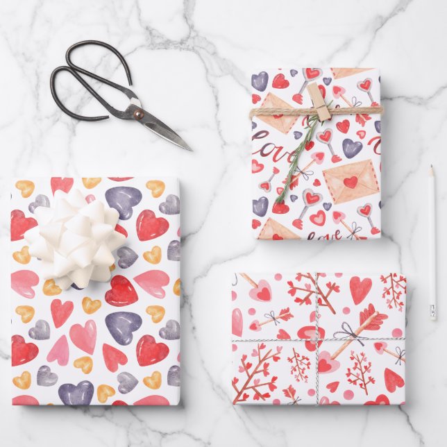 Wrapping Paper Flat Sheet Set of 3 (Front)