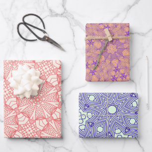 Wrapping Paper Flat Sheet Set of 3
