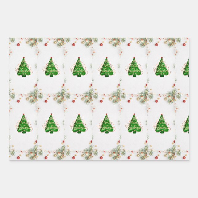 Wrapping Paper Flat Sheet Set of 3 (Front)