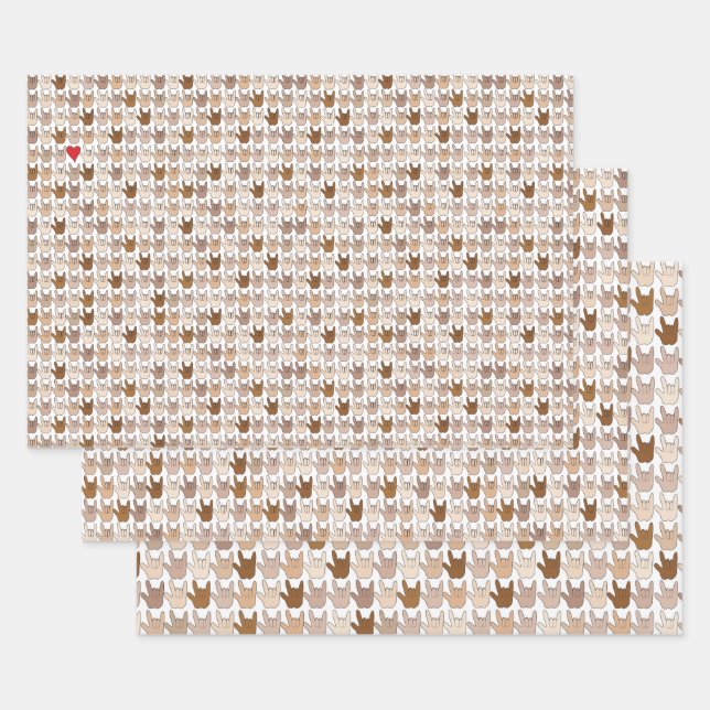 Wrapping Paper Flat Sheet Set of 3 (Set)