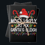 Wrapping Paper Flat Sheet Set of 3<br><div class="desc">Most Likely To Fix Santa's Sleigh Family Christmas Pajama</div>