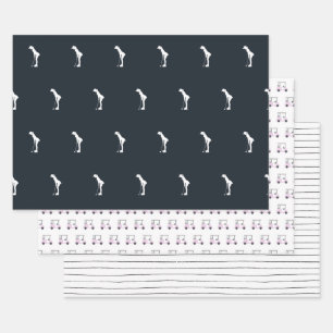 Wrapping Paper Flat Sheet Set of 3