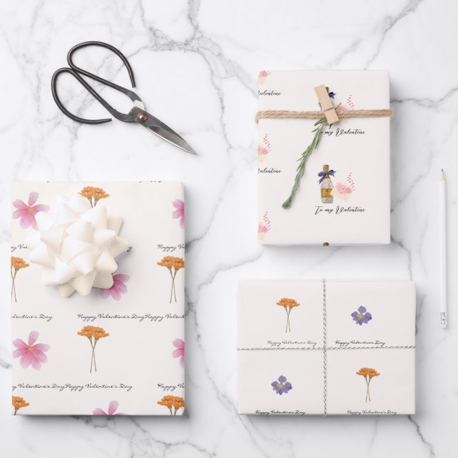 Wrapping Paper Flat Sheet Set of 3 (Front)