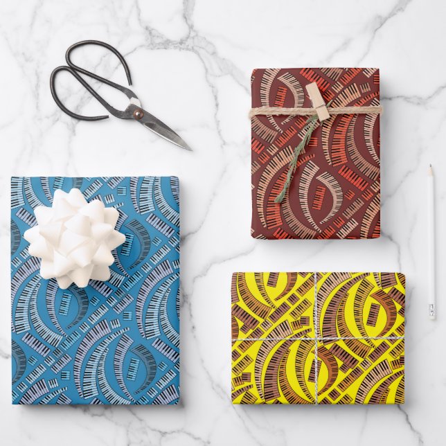 Wrapping Paper Flat Sheet Set of 3 (Front)